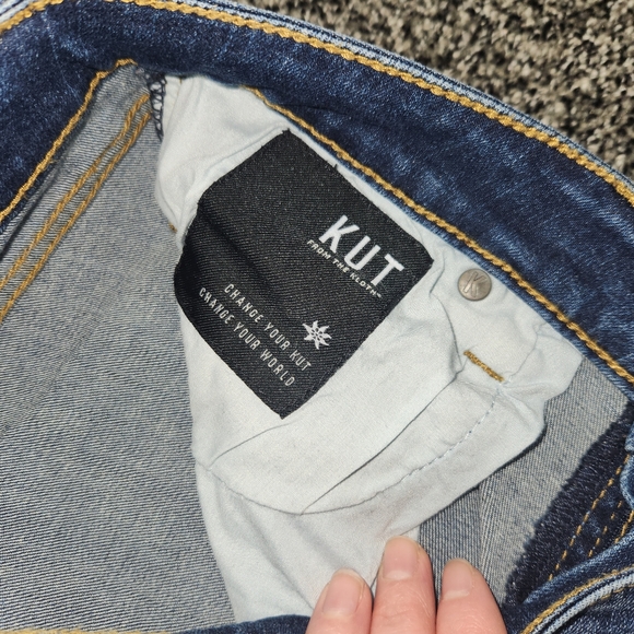 kut from the kloth toothpick skinny jeans Women Sz 6 Darkwash Stretch Mid Rise - Picture 3 of 9